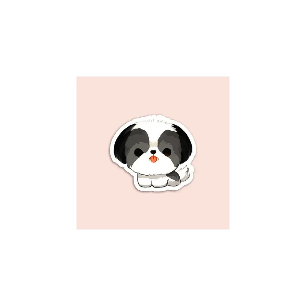 Black, Stickers, Art & School, Thousand Skies, Vinyl, Transparent, Shih Tzu, Black & White, 760452